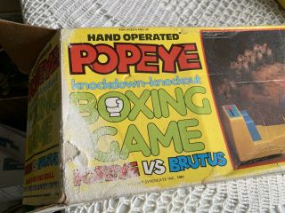 Vintage 1981 Popeye vs Brutus Knockdown Knockout Boxing Game Box 7