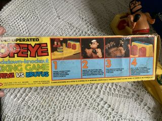 Vintage 1981 Popeye vs Brutus Knockdown Knockout Boxing Game Box 8