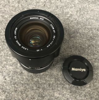 Rare Mamiya 645 Zoom Af 55 - 110mm F/4.  5 Lens W/hood In Euc