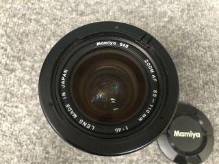 Rare Mamiya 645 Zoom AF 55 - 110mm f/4.  5 Lens W/Hood In EUC 2