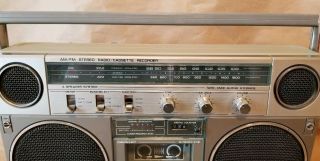Vintage GE 3 - 5257A Portable Boombox Ghettoblaster AM FM Radio Cassette READ DESC 3