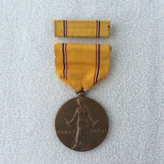 Ww2 Us Defense Medal Victory Copper Whitehead And Hoag Medal Bar