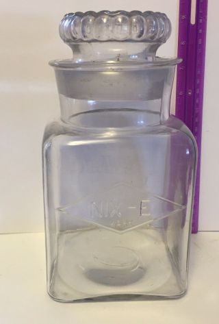 Vintage Very Rare “ Nix - E “ Chewing Gum Display Jar Dayton Ohio Early 1900’s