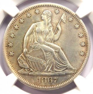 1867 - S Seated Liberty Half Dollar 50c - Certified Ngc Au Details - Rare Coin