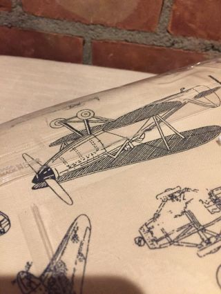 Restoration Hardware Vintage Airplane Blueprint Drapes Set Of 2 3