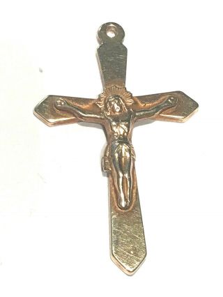 Vintage 9ct Gold Crucifix Cross - Unusual Hallmarks