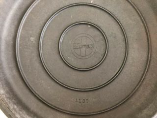 VINTAGE GRISWOLD HIGH DOME 10 CAST IRON SKILLET LID 1100A Rustic Camp Cookware 5