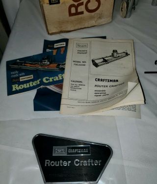 Vintage Craftsman Router Crafter Model 720.  25250 - 6