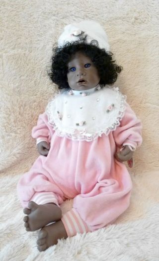 Vintage Good Kruger Dolls Snuggle Ebony Doll G - K Dolls 439 African American Nib
