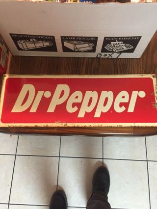 Vintage Dr.  Pepper Rack Topper Sign