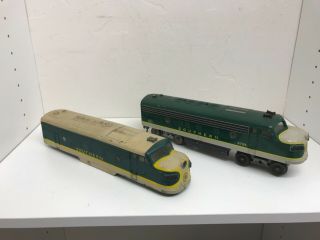 Rare Vintage Amt Kmt O Gauge Train 6755 Southern F - 7 Aa Diesel Dummy & Shell