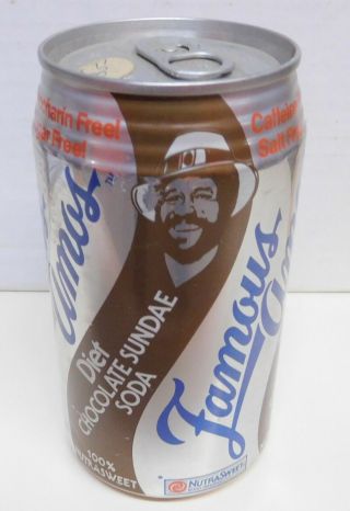 Rare Vintage Famous Amos Diet Chocolate Sundae Soda Full Can