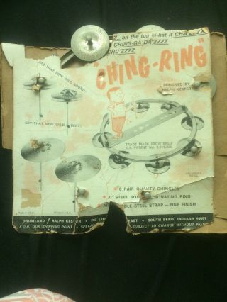 Ralph Kester Ching Ring Tambourine Instrument Vintage Box Hi Hat