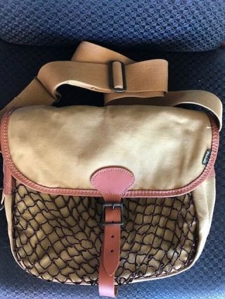 Vintage Barbour Liddesdale Canvas & Leather Netted Front Bag