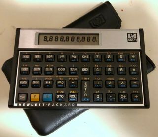 Vintage Hewlett - Packard Hp 11c Handheld Electronic Calculator With Pouch -