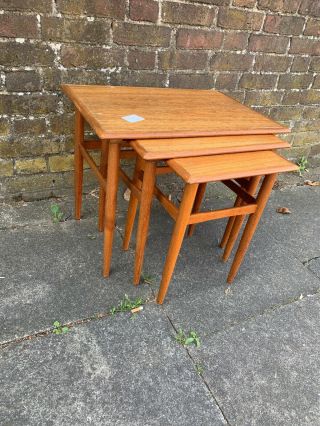 Dyrlund Denmark - Vintage C20th Designer Wood Nest Of Occasional Tables