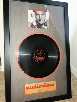Rare Bing Crosby Signed Record With Custom Framing