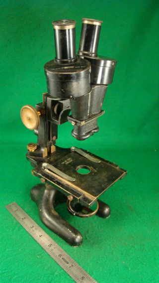Vintage Bausch & Lomb Professional Stereo Microscope Brass Hardware 55.  0 Mm
