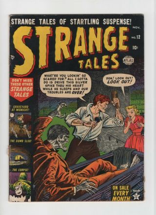 Strange Tales 15 Fn - 5.  5 Vintage Marvel Atlas Pre - Code/hero Horror Gold Vampire