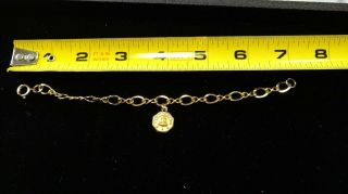 Vintage Gold Filled Charm Bracelet 10k Gold England Telephone One Star