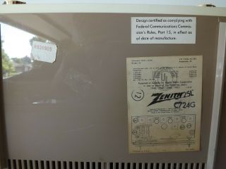 Vintage Zenith AM FM AFC 7 Tube Radio Model C725L sound 2