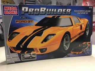 Mega Bloks Probuilder Showcase Series Yellow Ford Gt Set 9710