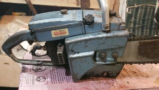 Vintage Homelite C5 Chainsaw Runs Needs Carburetor Work Blue C5 Collector