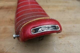 Vintage Schwinn StingRay Fastback Banana Seat Red Tufted Split 4