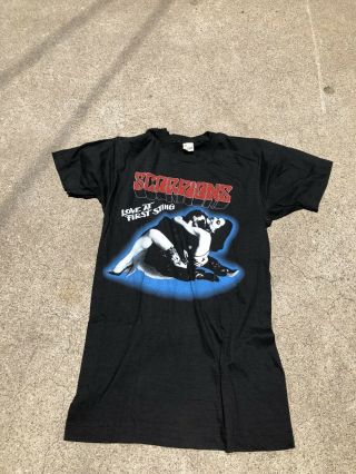 Vtg 1984 Scorpions Love At First Sting Tour T - Shirt Old Stock