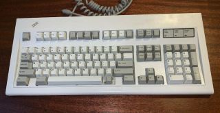vintage 1989 IBM KEYBOARD model M 1391401 w/ removable cord clicky 2