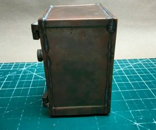 Antique copper / Brass piggy Bank - Vintage Safe - Locksmith 4