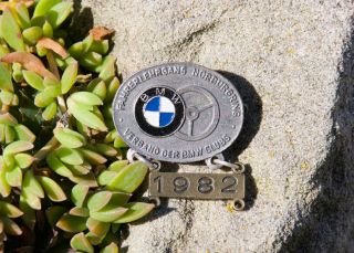 Vintage Enamel Automobile Pin / Button Bmw Club Rally NÜrburg Ring 1982