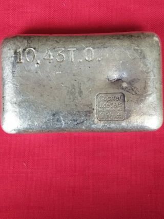 10.  43 Troy Ounce Rare Poured Capital Metals.  999 Silver Bar