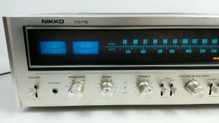 Vintage NIKKO 7075 AM FM Stereo Receiver Amplifier & Has Been Serviced 2