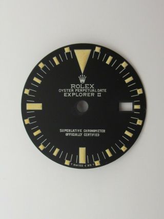 Vintage Rolex 1655 Explorer Ii Matte Black Refinished Rail Dial