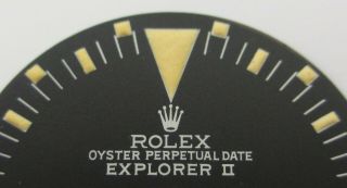 Vintage Rolex 1655 EXPLORER II Matte Black Refinished RAIL Dial 8