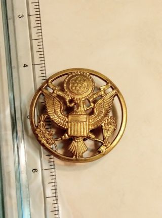 N.  S Meyer N.  Y Military Army Eagle Badge Cap Pin Vintage