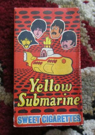 Beatles VERY RARE YELLOW SUBMARINE CANDY CIGARETTES W CARDS IN THE BOX 3