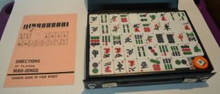 Vintage Mah Jong Set With Leather Case - Complete