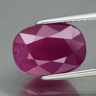 Big Rare 5.  09ct 11x8mm Cushion Natural Unheated Untreated Red Ruby,  Mozambique
