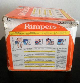 Vintage Pampers 22 Plastic Diapers 4 - 10 kg (9 - 22 lbs) 3