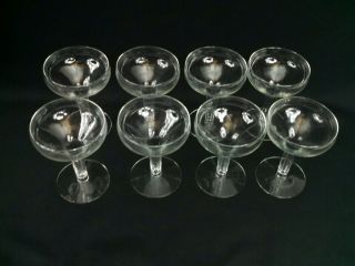 Vintage Hollow Stem Champagne Glasses Set Of 8