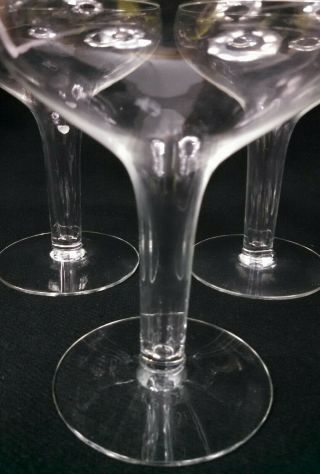 Vintage Hollow Stem Champagne Glasses set of 8 2