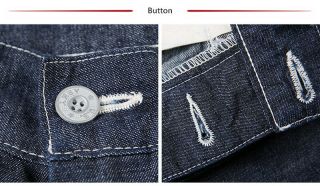 Bronson US Army M - 40 Dungaree Pants Vintage Selvage Denim Jeans For Men Onewash 8
