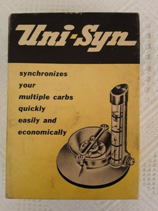 Vintage Nos Uni - Syn Carburetor Tool Synchronizer Gm Ford Chevy Rat Rod Pontiac