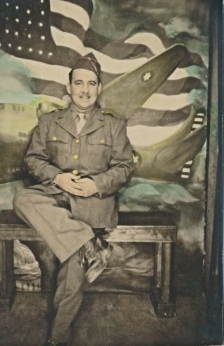 World War Ii Airman Color Photo,  Uniform,  Flag,  Planes Background