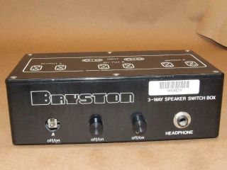 Vintage Bryston 3 Way Speaker Selector Switch Box With Headphone Jack