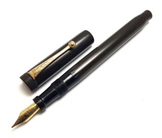 1920s Vintage Pen Parker Lucky Curve Black Hard Rubber Fully Restored