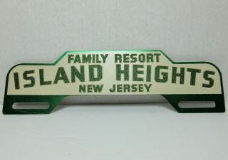 Vintage Island Heights Jersey License Plate Topper Reflective