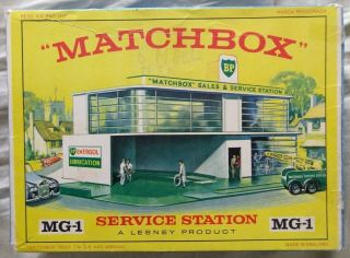Matchbox Garage Mg - 1 Bp Service Station Lesney Product Vintage